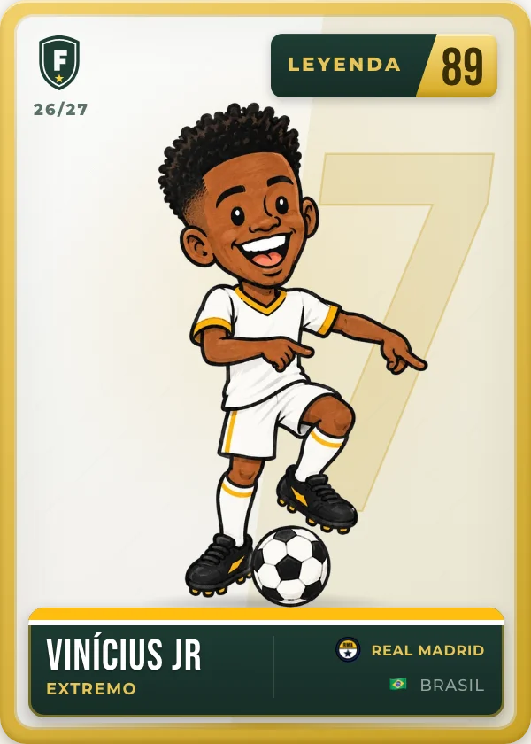 Cromo de Vinícius Jr, raro, 91